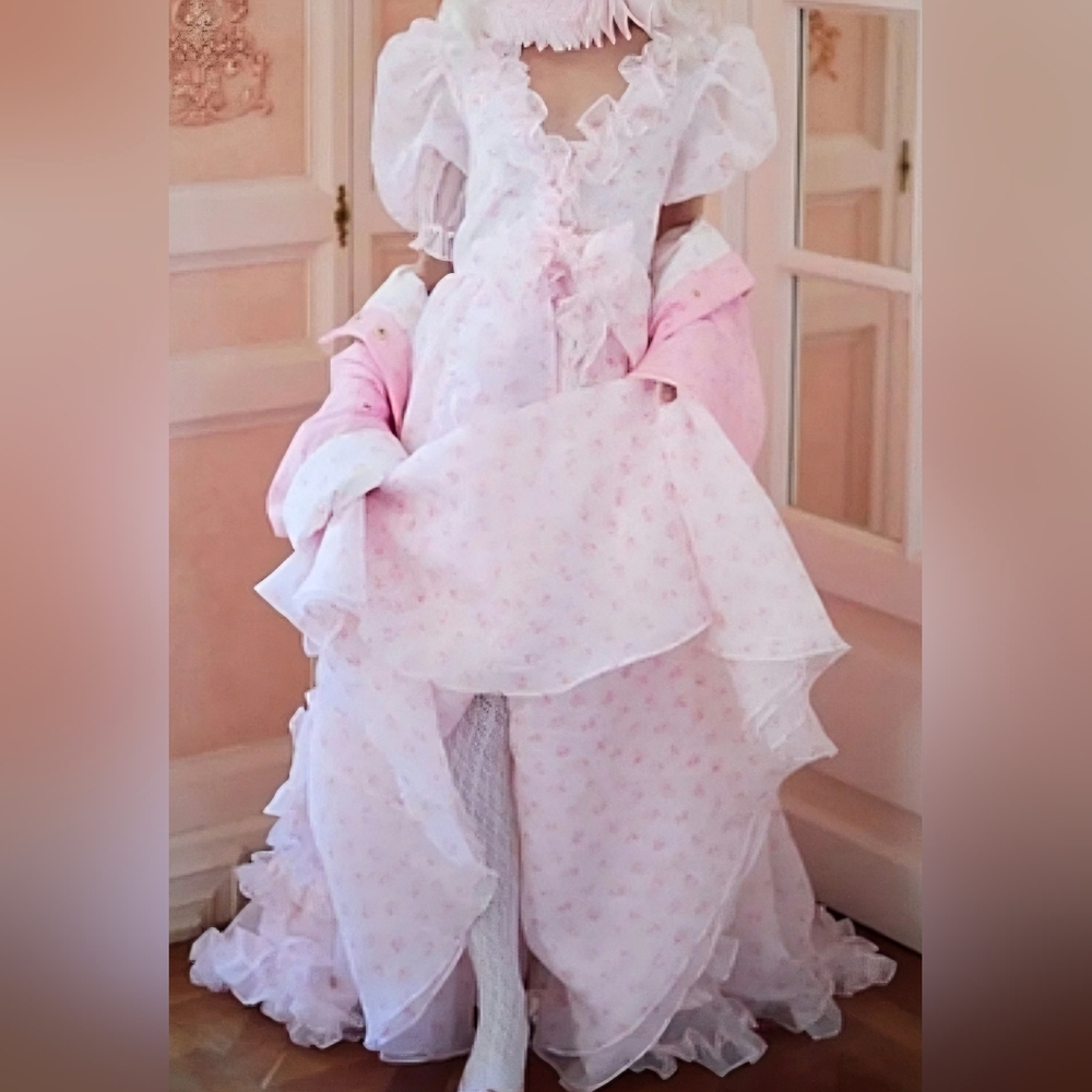 Selkie The Parfait Poet Marie Gown Pink Floral Ruffle Maxi Dress NWOT
